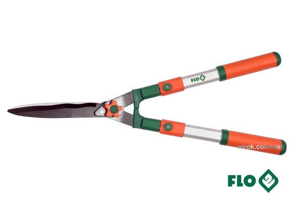 Ножиці до живоплоту телескопічні, алюмінієві FLO, леза l= 235 мм, загальна l= 650-860 мм [12]