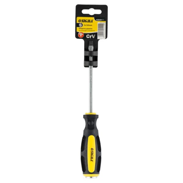 Викрутка ударна шліцьова SL5×100мм CrV SIGMA (4004411)