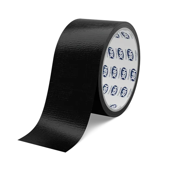HPX Duct Tape Universal 1900 - 48мм х 10м - армована клейка стрічка, сантехнічний скотч, чорна