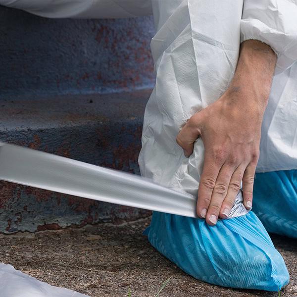 HPX Duct Tape Universal 1900 - 48мм х 50м - армована клейка стрічка, сантехнічний скотч, срібляста