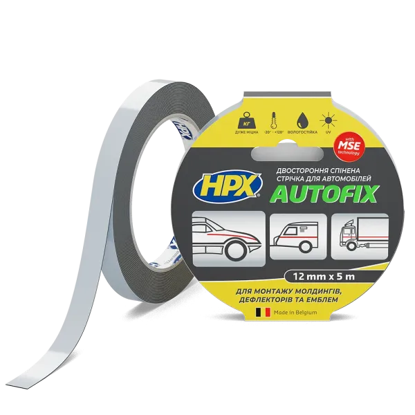 AVTOFIX MSE - 12мм x 5м - автомобільна двостороння клейка стрічка