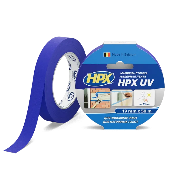 HPX UV - 19мм х 50м - УФ-стійка малярська стрічка  для зовнішніх робіт
