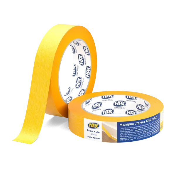 HPX 4360 GOLD - 24мм x 45м - малярська стрічка  для зовнішнього застосування та чітких контурів