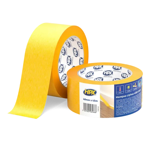 HPX 4360 GOLD - 48мм x 45м - малярська стрічка  для зовнішнього застосування та чітких контурів