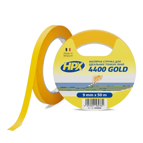 HPX 4400 GOLD - 09мм x 50м - малярська стрічка  для ідеально тонких ліній