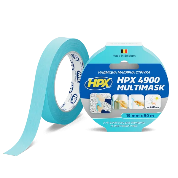 HPX 4900 MULTIMASK - 19мм х 50м - надміцна малярська стрічка з УФ захистом