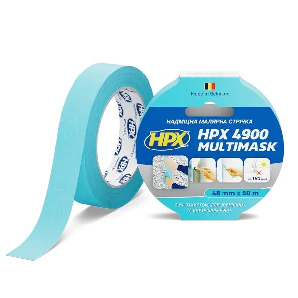 HPX 4900 MULTIMASK - 24мм х 50м - надміцна малярська стрічка з УФ захистом
