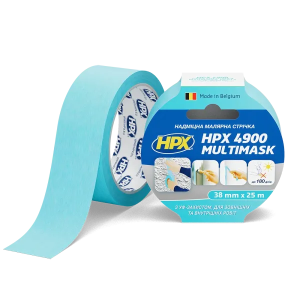 HPX 4900 MULTIMASK - 38мм х 25м - надміцна малярська стрічка з УФ захистом