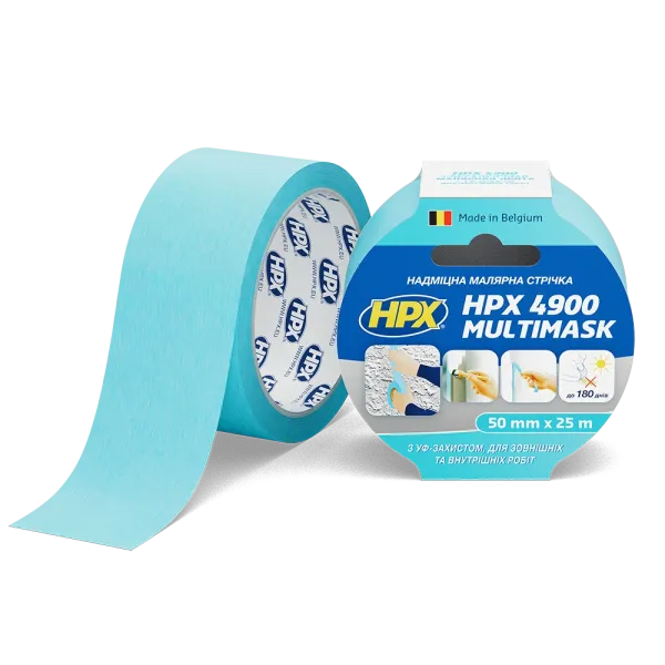 HPX 4900 MULTIMASK - 50мм х 25м - надміцна малярська стрічка з УФ захистом