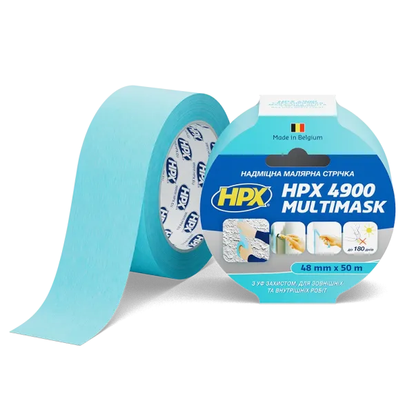 HPX 4900 MULTIMASK - 48мм х 50м - надміцна малярська стрічка з УФ захистом