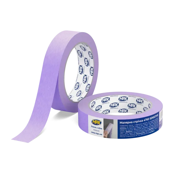 HPX 4760 - 24мм х 45м - малярська стрічка  для делікатних поверхонь та чітких контурів