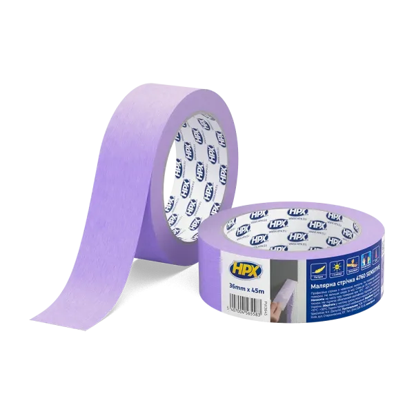 HPX 4760 - 36мм х 45м - малярська стрічка  для делікатних поверхонь та чітких контурів