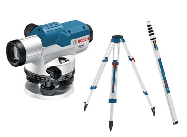 Оптичний нівелір Bosch GOL 26 D+BT160+GR500