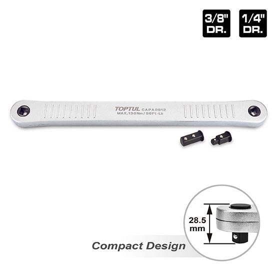 Подовжувач-редуктор для роботи в обмеженому просторі 3/8"x1/4", 3/8x3/8 з адаптерами TOPTUL CAPA0812