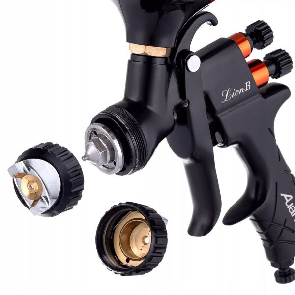 Фарбопульт пневматичний LVMP верх.пласт.бачок 600 мл, 2,0 мм AUARITA LION-B-2.0LM