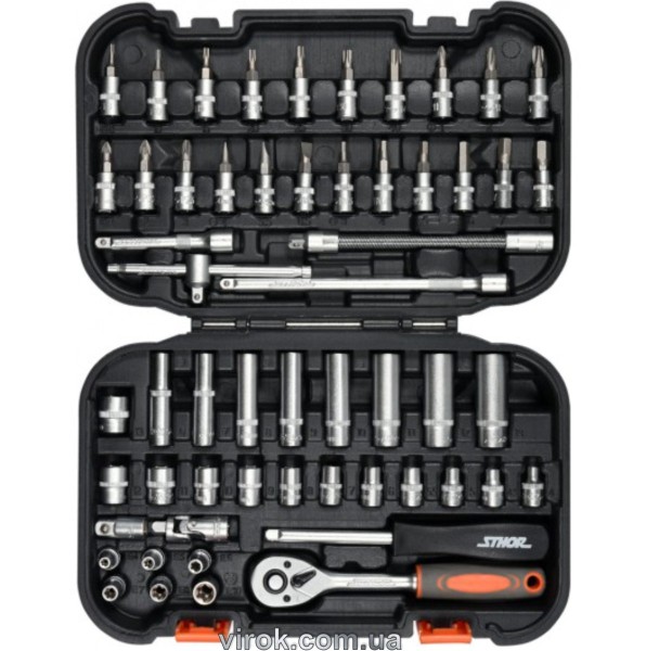 Набір головок торцевих, насадок STHOR : квадрат 1/4