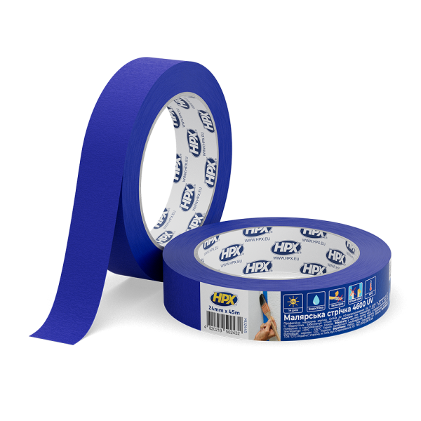 HPX UV 4600 - 24мм х 45м - УФ-стійка малярна стрічка для зовнішніх робіт