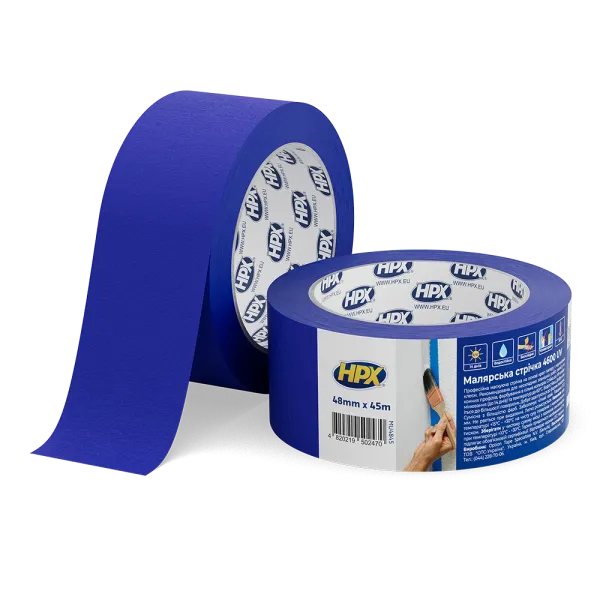 HPX UV 4600 - 48мм х 45м - УФ-стійка малярна стрічка для зовнішніх робіт