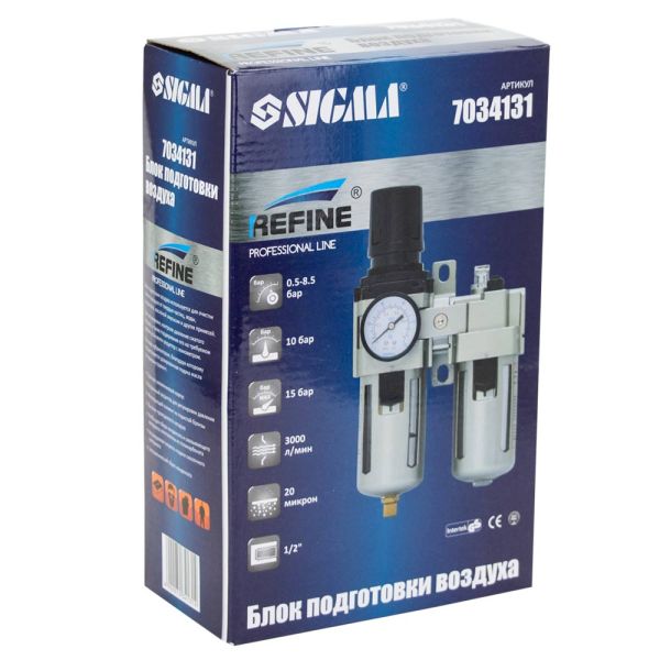 Блок підготовки повітря в зборі 3000 л/хв 1/2" REFINE (7034131)