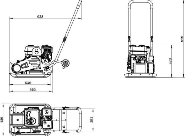 Віброплита Zipper ZI-RPE90E