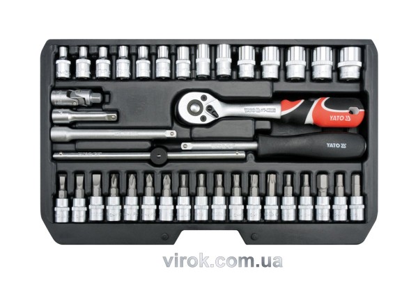 Набір головок торцевих YATO : квадрат 1/4