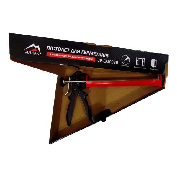 Пістолет для герметика рамковий 310мл, проф., зусилля 300кг, товщ. корпусу 1,8мм