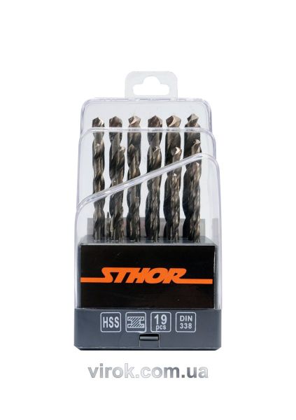 Набір свердл по металу STHOR HSS. Ø= 1,0-10,0 мм, 19 шт. [5/30]