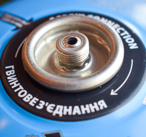 Балон газовий 1-разовий VIROK з різьбою (7/16) 500g/870ml. для плит/кемпінгу (EN417) BUTAN [12]