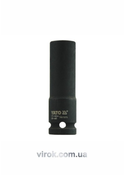 Головка торцева ударна 6-гранна YATO : подовжена, квадрат 1/2