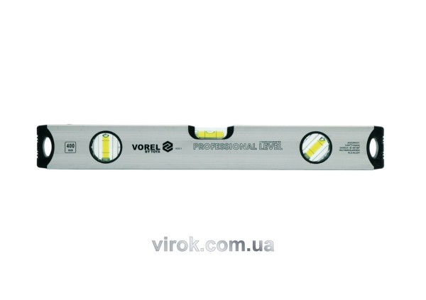 Рівень алюмінієвий VOREL : L= 80 cм, 3 капсули [25/50]