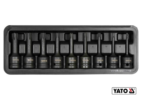 Набір насадок викруткових ударних YATO : RIBE M5-M14. квадрат 1/2