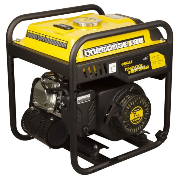 Генератор інверторний бензиновий 220В 2.2/2.5кВт 7л 4-х тактний ручний запуск SIGMA (5710821)
