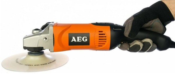 Полірувальна машина кутова мережева AEG: Ø= 180 мм, 1200 Вт, 1800-4800 об/хв з електронним управ-ям