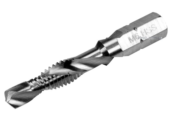 Свердло-мітчик YATO М6 х 1 мм, HSS М2, HEX-1/4