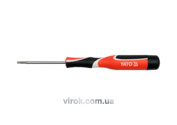 Викрутка плоска прецизійна YATO : шліц SL2 x 50 мм [50/400]