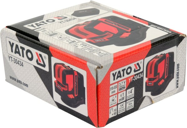 Нівелір лазерний самонівелюючий YATO : точність- ±3 мм/ 10 м, верт./гориз. промені [20]
