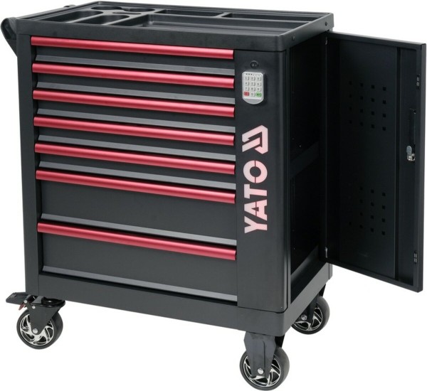Шафа-візок для інструментів YATO з 7 шуфлядами, 982x 755x 455 мм, кодовий замок [1]