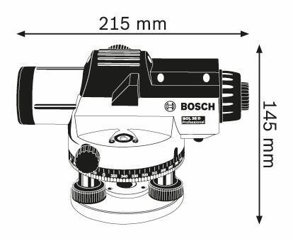Оптичний нівелір Bosch GOL 26 D+BT160+GR500