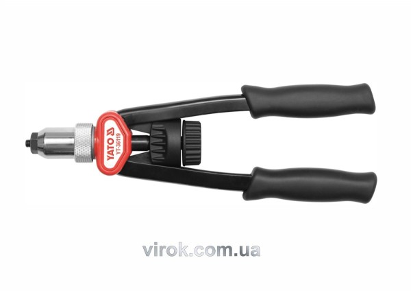 Заклепочник дворучний YATO для нітогайок М5-12 мм, L= 338 мм [6/120]