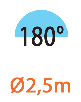 Дощувач мікро 180° 2,5м 10шт.