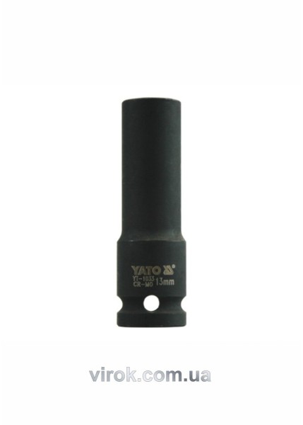 Головка торцева ударна 6-гранна YATO : подовжена, квадрат 1/2