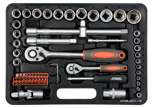 Набір головок торцевих, насадок STHOR : квадрат 1/2