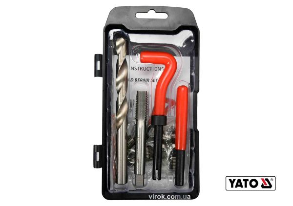 Набір для ремонту різьби YATO : М12 x 1.75 мм, HSS 4241/4341, 30 шт [20/40]