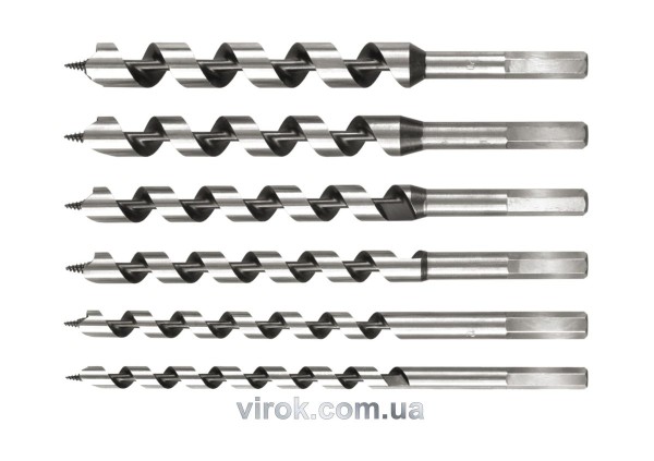 Набір свердл спіральних по дереву STHOR : Ø=10-20 мм, L= 230 мм. 6 шт. [10]