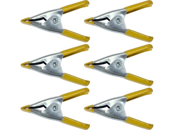 Струбцини "прищіпка" VOREL l= 50 мм, розвід губ- 20 мм зі сталі, 6 шт. [36/144]