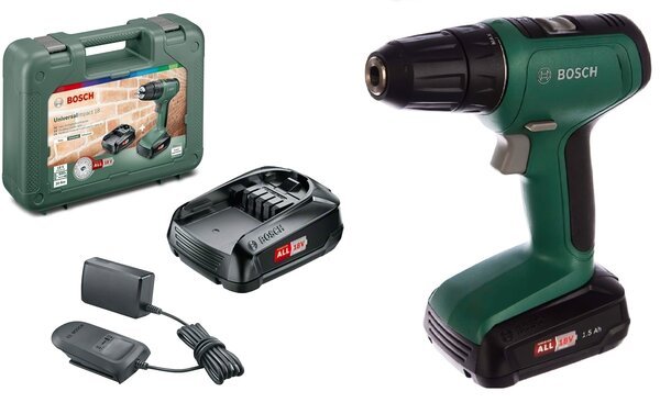 Шуруповерт-дриль Bosch UniversalDrill 18, 18В, 2х1.5Аг (0.603.9C8.005)