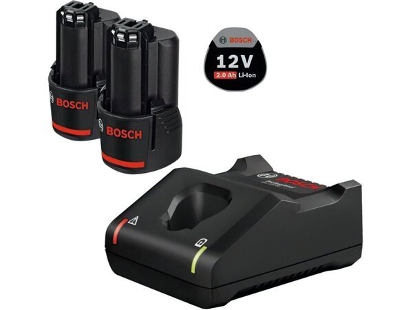 Набір з 2x акумуляторних батарей Bosch GBA 12V 2.0Ah+GAL 12V-40 Professional (1600A019R8)