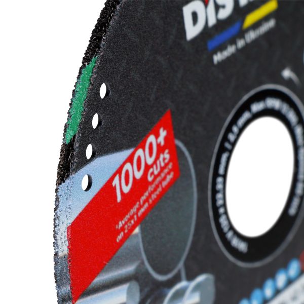 Круг алмазний вiдрiзний Distar 1A1R V 125x1,5/1,2x2,5x22,2 Metal CUT