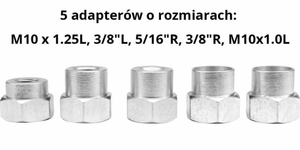 Головка для кріплення жилки до газонокосарок FLO: Ø=2-2,4 мм, 5 адаптерів, Ø=108 мм, h=58 мм [10/40]