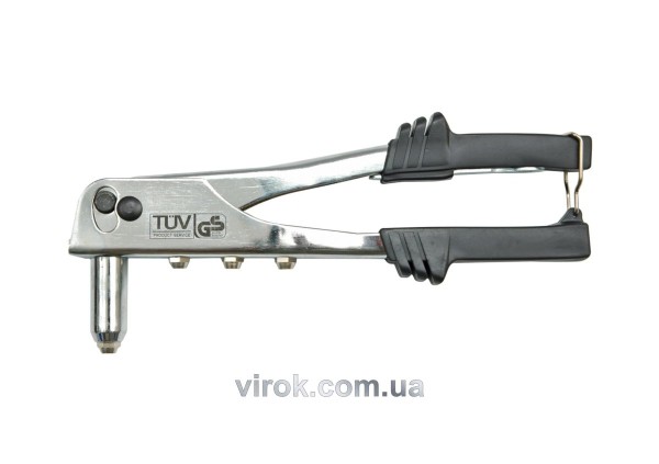 Заклепочник VOREL з металевим хромованим корпусом, l=250мм, Ø-2,4/3,2/4,0/4,8 [12/24]